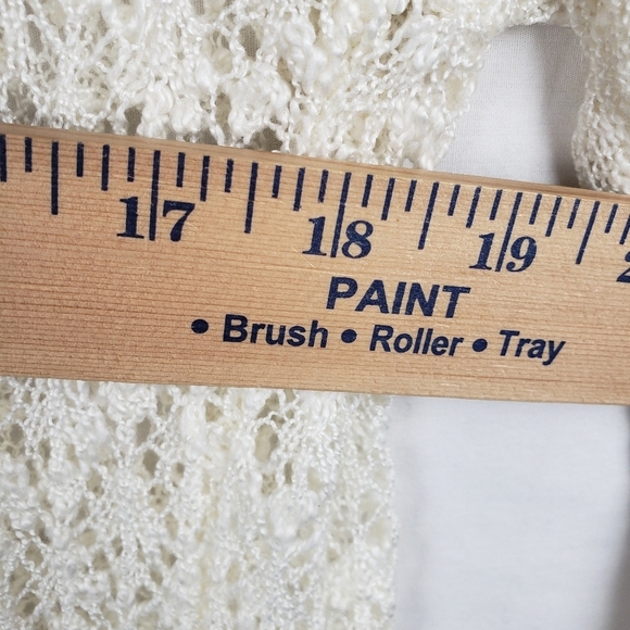 Belldini Ivory Long Sleeve Open Front Cardigan Sz L - Picture 8 of 8